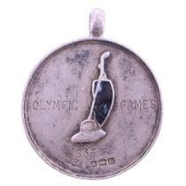 A 1936 Hoover Olympic Games enamelled silver medal, 25 mm