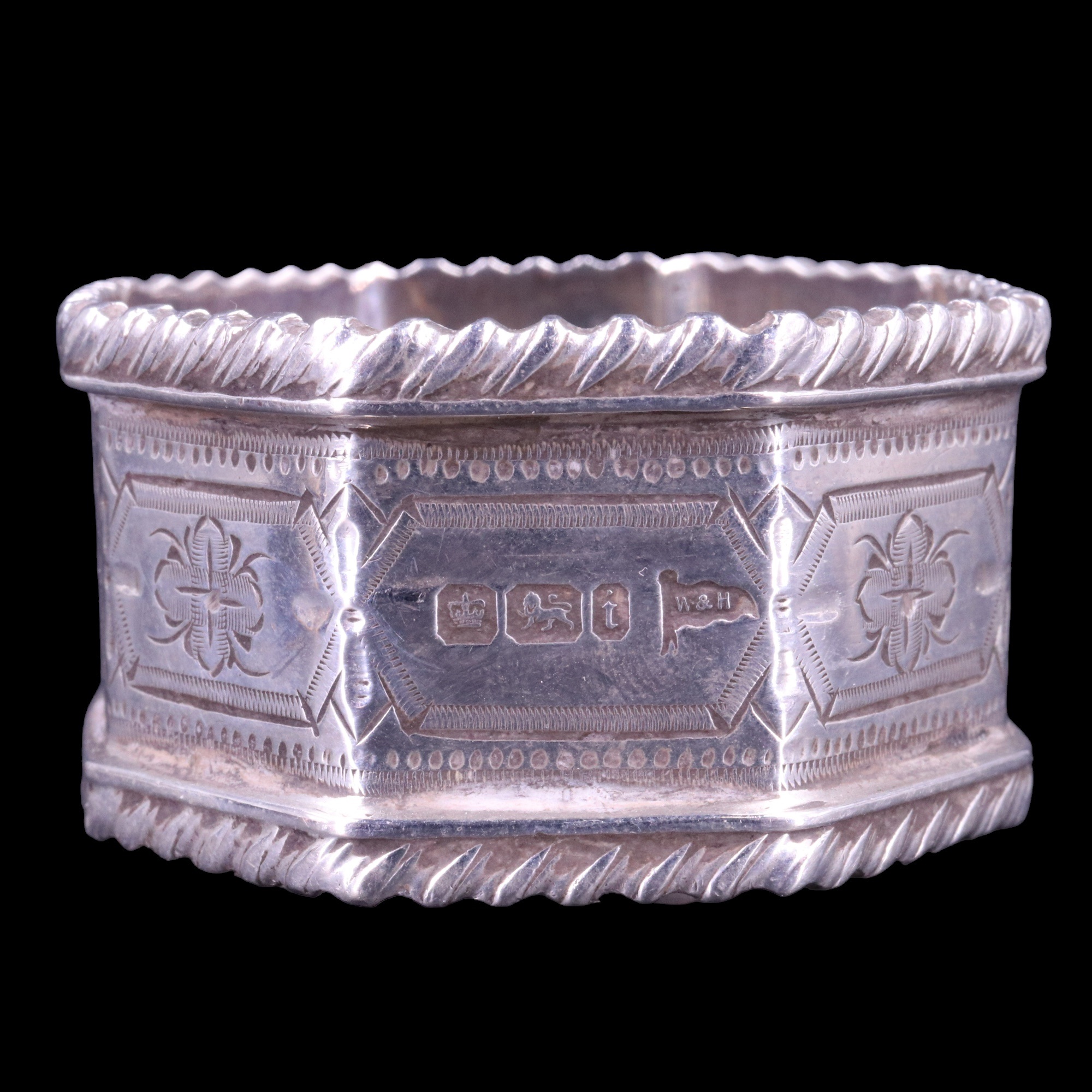 Two silver napkin rings, 61 g - Image 3 of 5