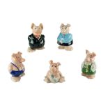 Five Wade pig money boxes, given by the National Westminster Bank