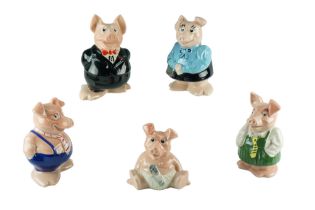 Five Wade pig money boxes, given by the National Westminster Bank