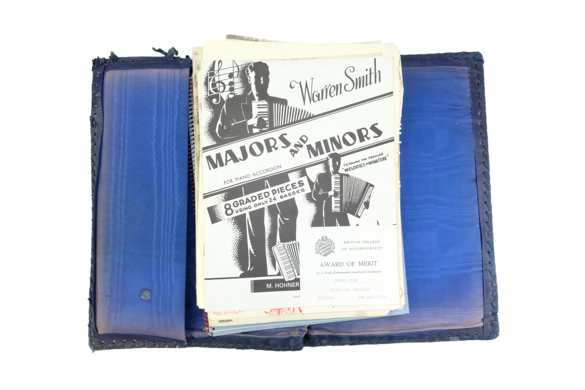 A cased Bell Serino accordion and sheet music - Image 7 of 7