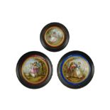 A pair of late 19th / early 20th Century Berlin / Vienna style enamelled porcelain plaques, each