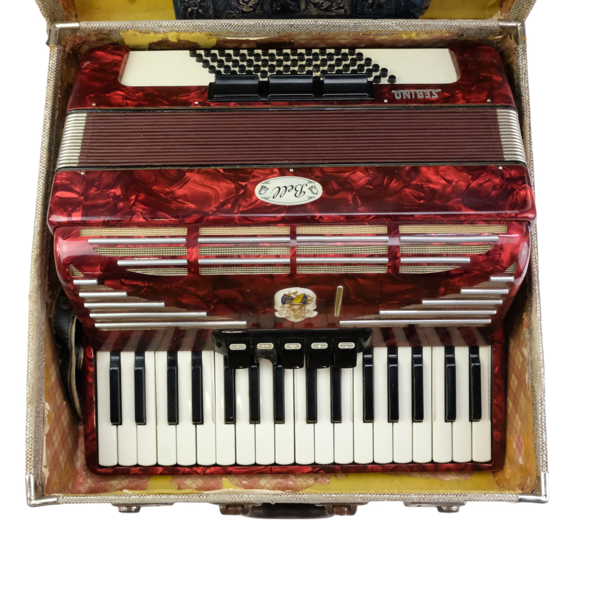 A cased Bell Serino accordion and sheet music - Image 2 of 7