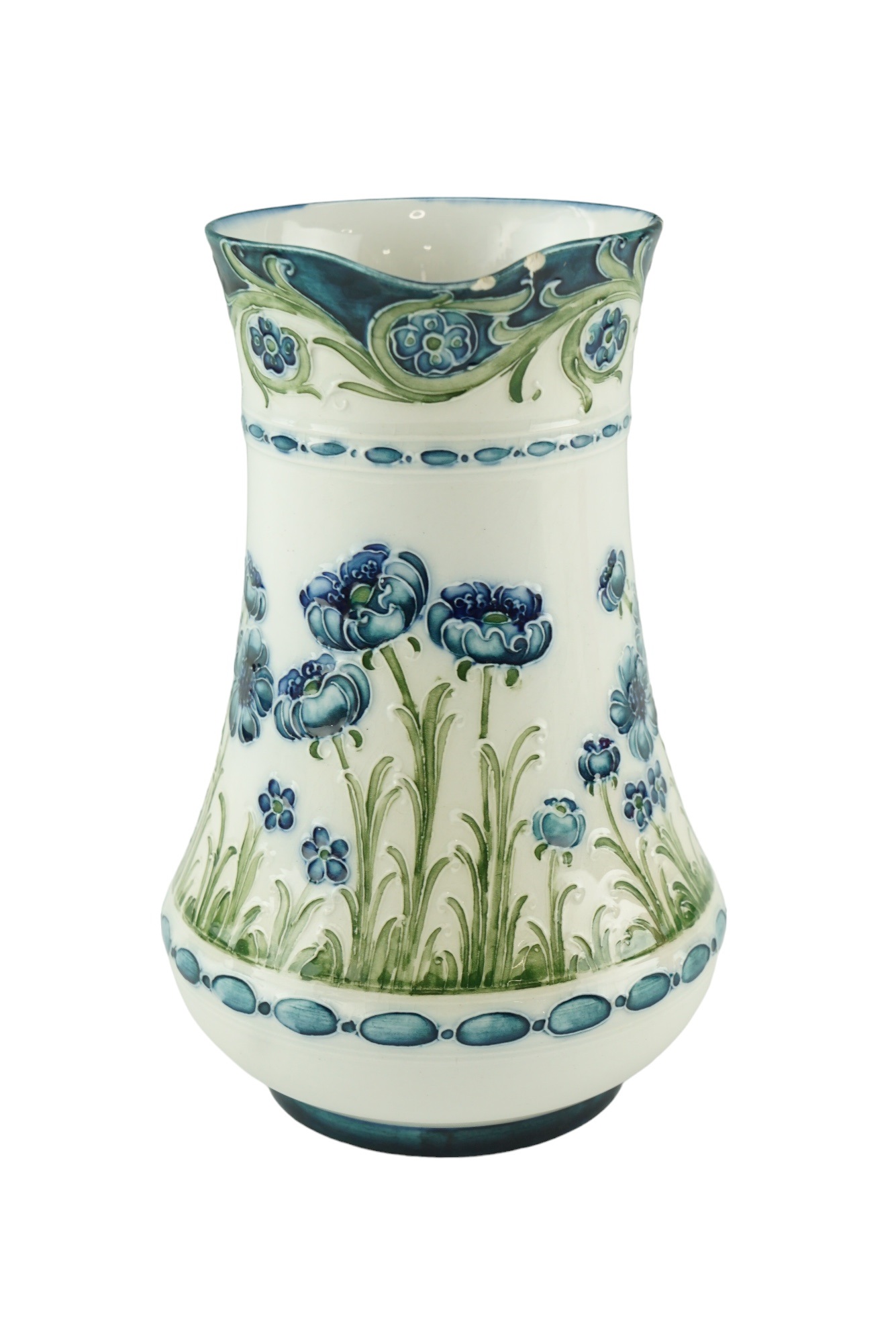 An early 20th Century William Moorcroft / James Macintyre & Co Florian Ware jug, having blue and - Image 3 of 7