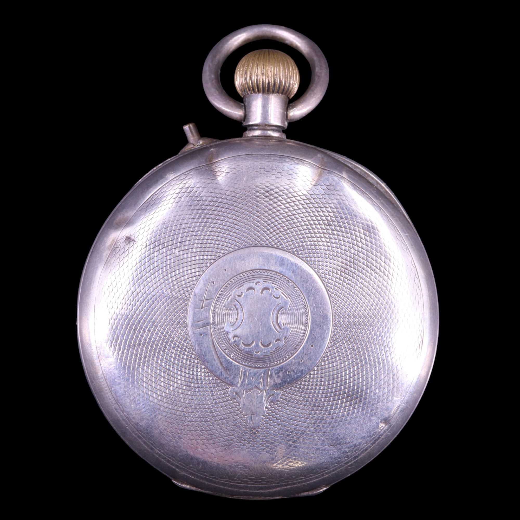 A late 19th Century Swiss silver open-faced pocket watch, having a crown-wound pin-set movement, - Image 2 of 6