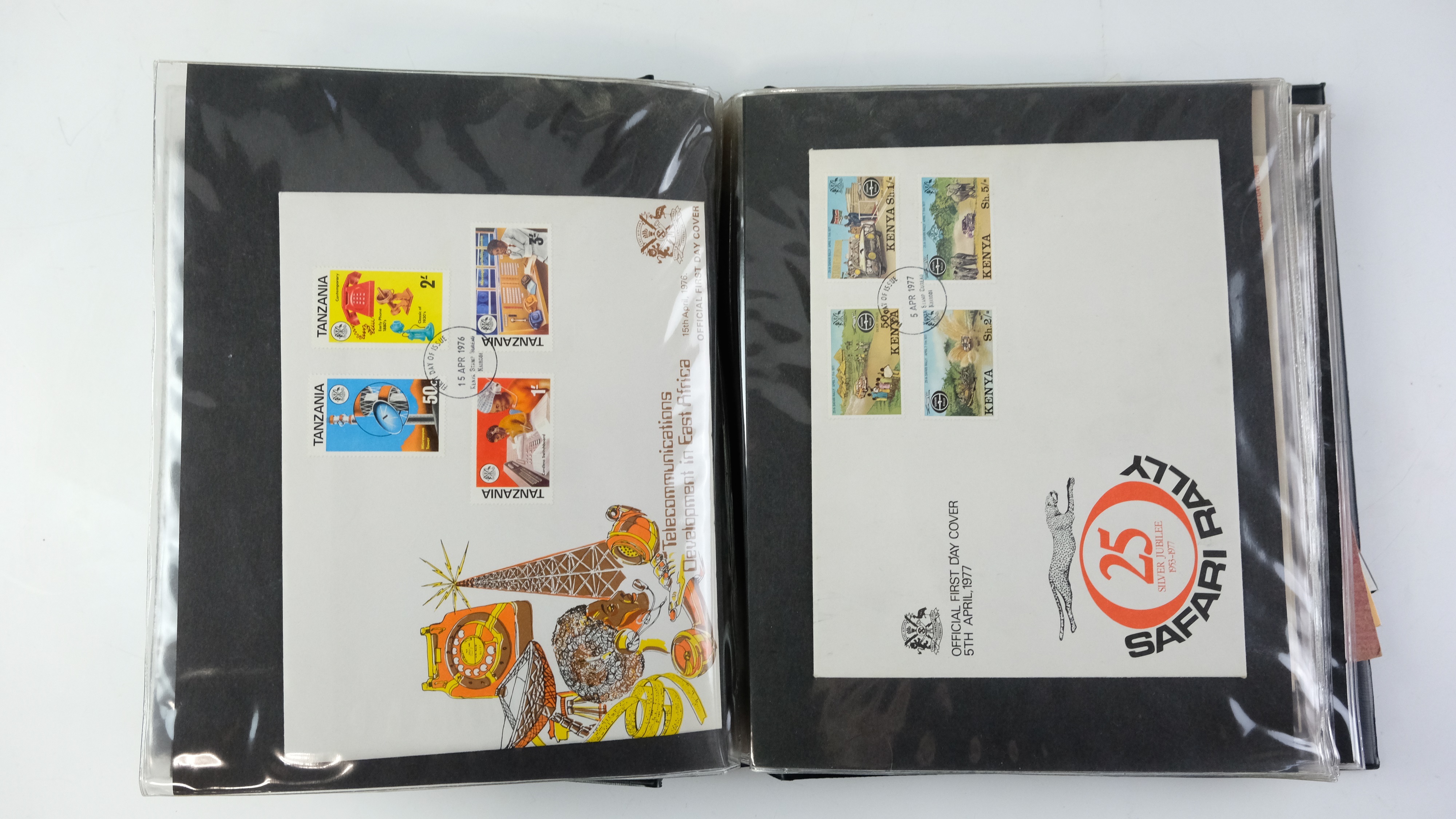 A large quantity of albums containing various world stamp covers including royal commemoratives, - Image 95 of 154