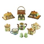 A group of Keele St Pottery Co Ltd and other cottage ware, together with a vintage Japanese lemon