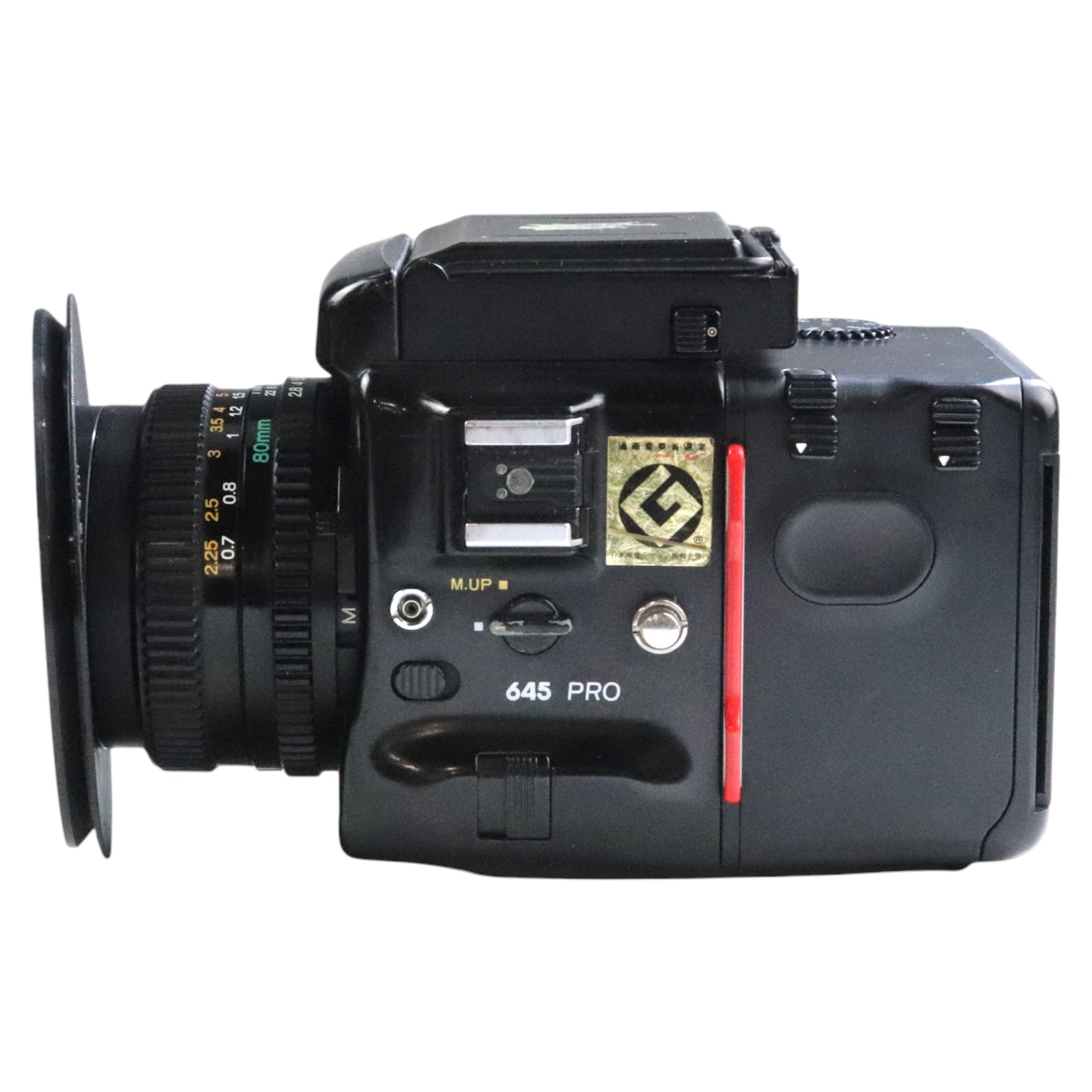 A Mamiya 645 Pro single lens reflex 120 roll film camera mounted with a Mamiya-Sekor C 80mm 1:2.8 - Image 4 of 11