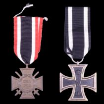 An Imperial German 1914 Iron Cross second class together with an Honour Cross