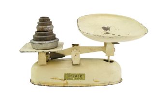 Vintage Harper kitchen scales and weights, mid 20th Century