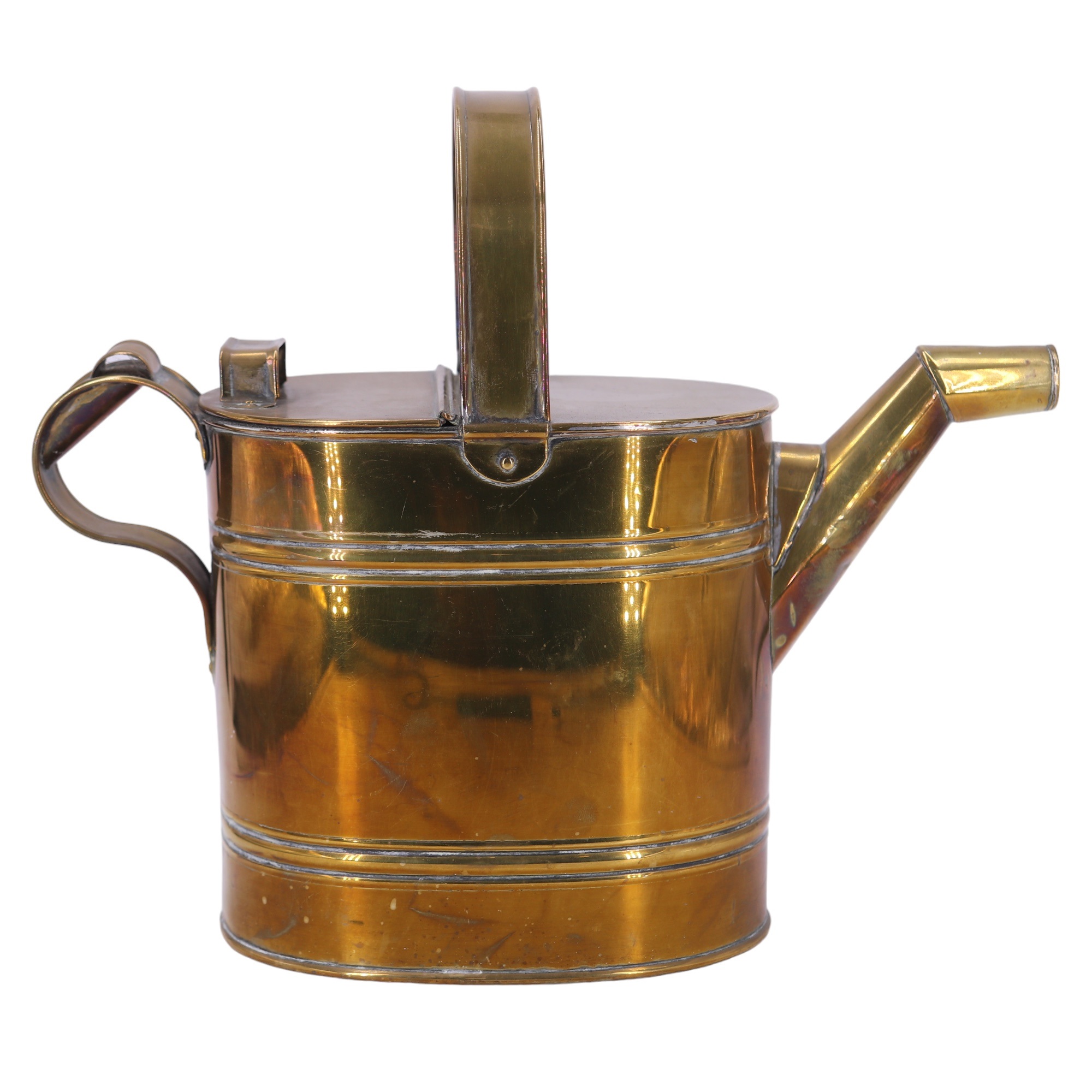 A copper water carrier can by Army & Navy TSL of London together with a similar brass example, - Image 2 of 7