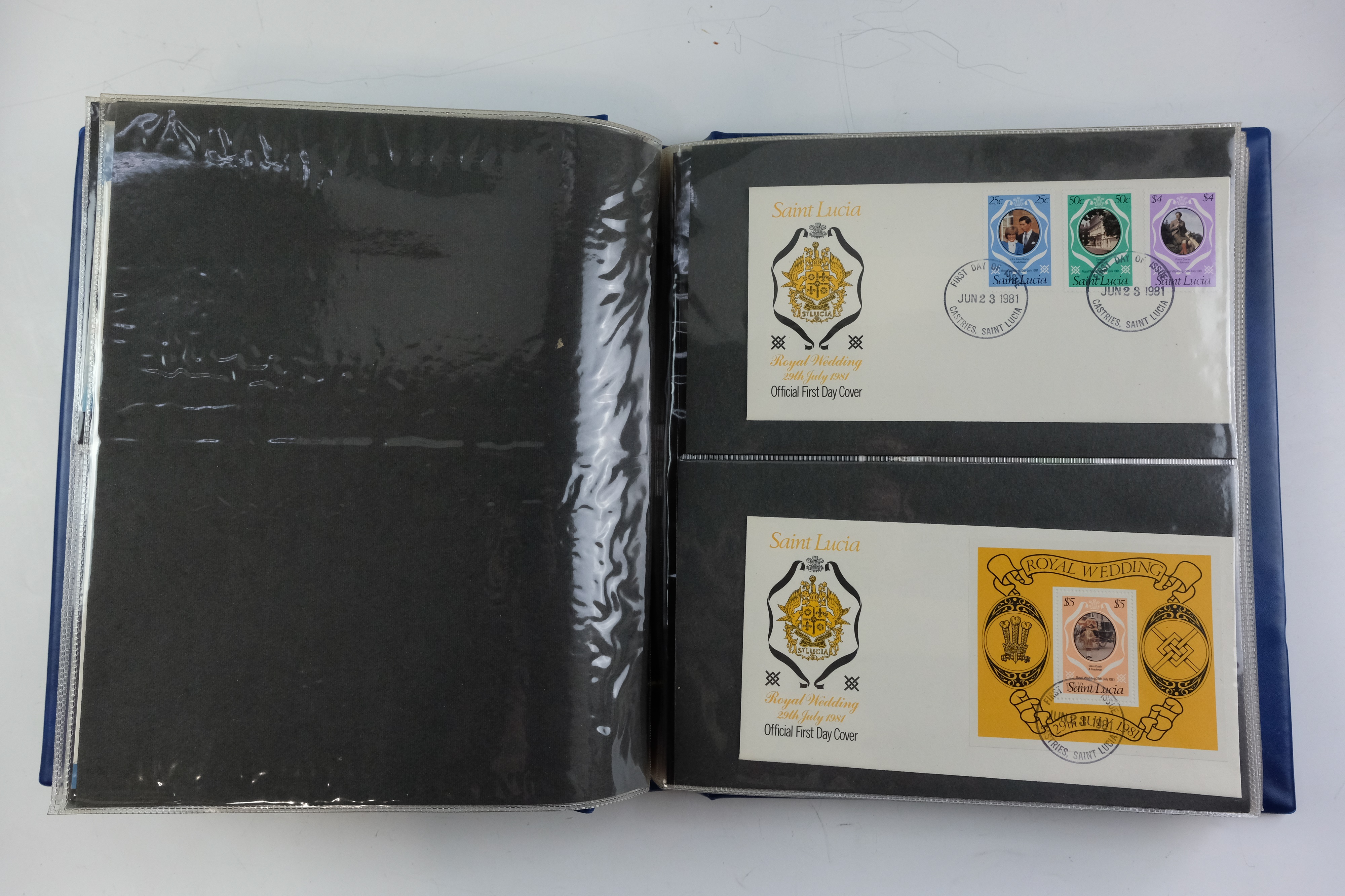 A large quantity of albums containing various world stamp covers including royal commemoratives, - Image 46 of 154