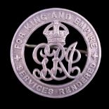A Silver War Badge numbered 304979