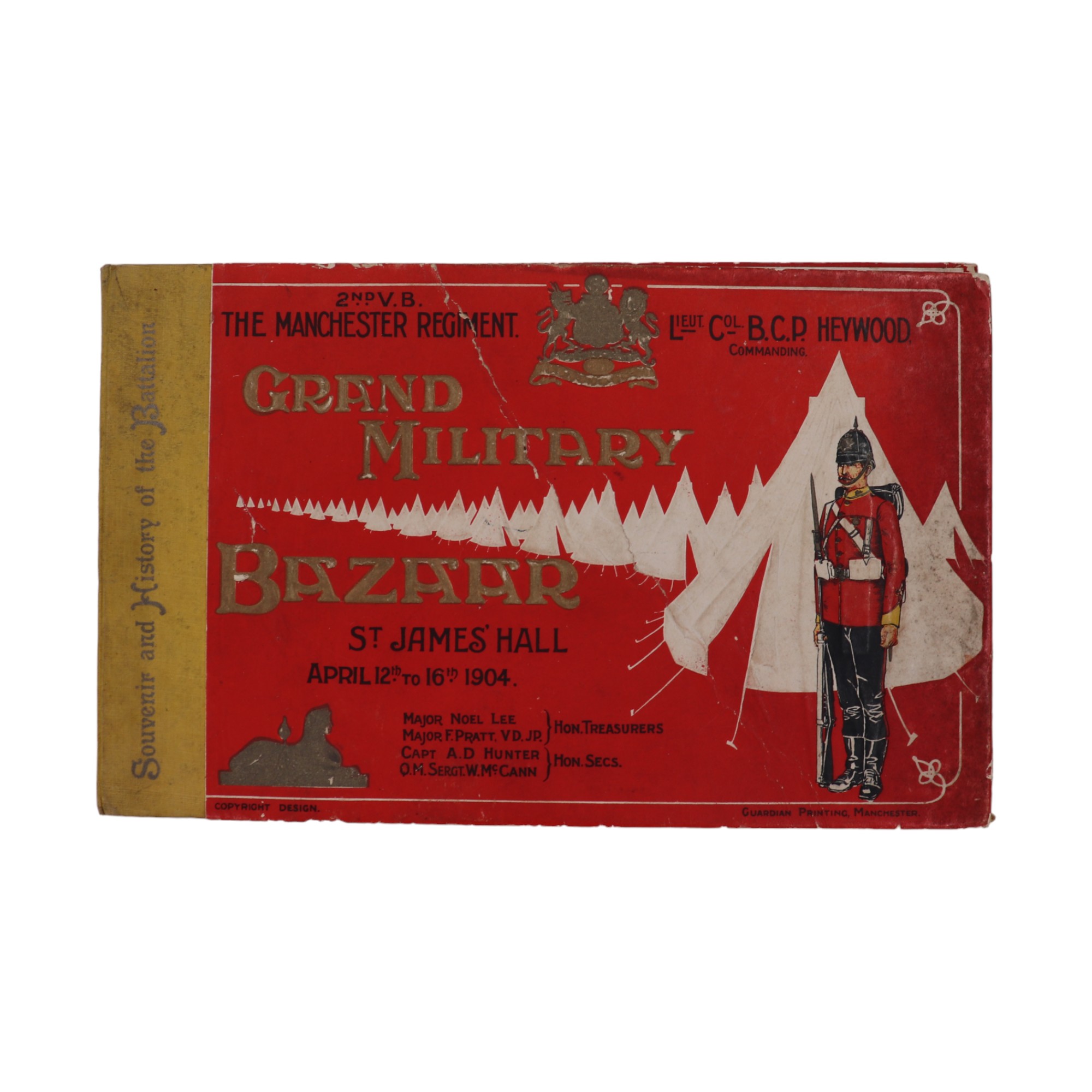 A souvenir booklet on the 2nd Volunteer Batallion Manchester Regiment, "Grand Military Bazaar",