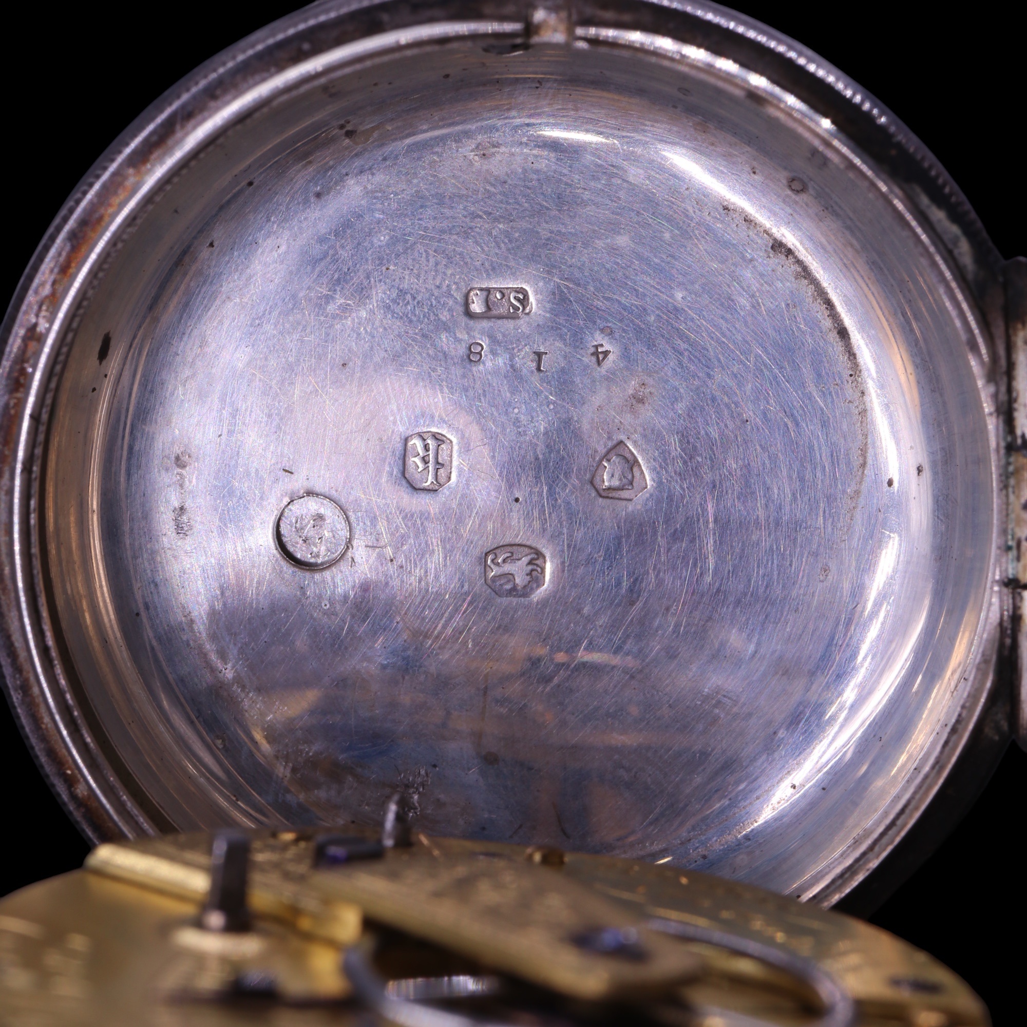 Two Victorian silver pocket watches, each having engraved silver faces with gold numerals, - Image 6 of 8