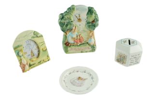 A small quantity of Beatrix Potter's Peter Rabbit ceramics comprising a Border Fine Arts Jemima