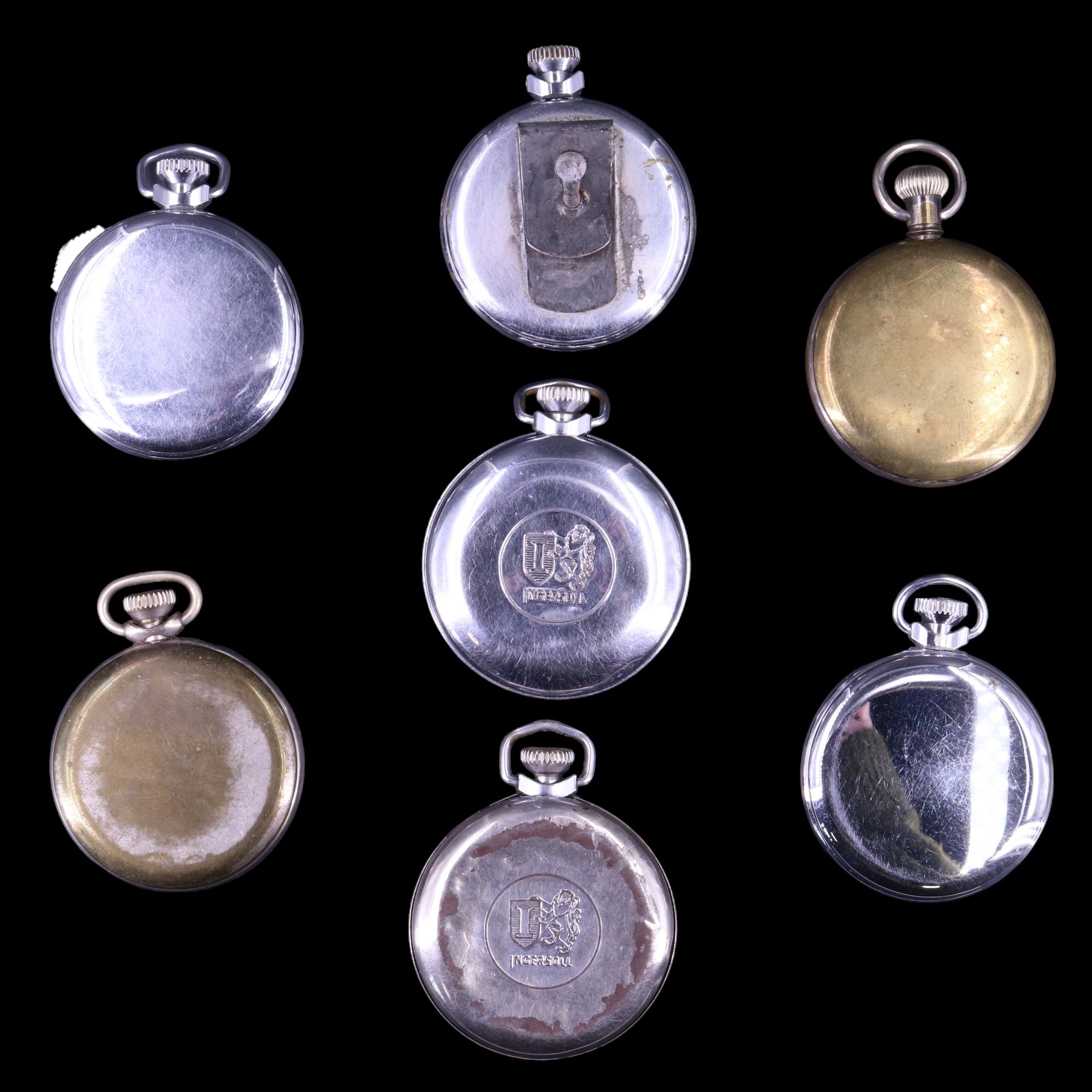 Three Ingersoll Triumph pocket watches together with three other Ingersolls, a Smiths and two - Image 2 of 2