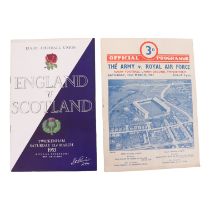 A 1952 The Army v Royal Air Force Rugby Union Twickenham matchday programme together with a 1953
