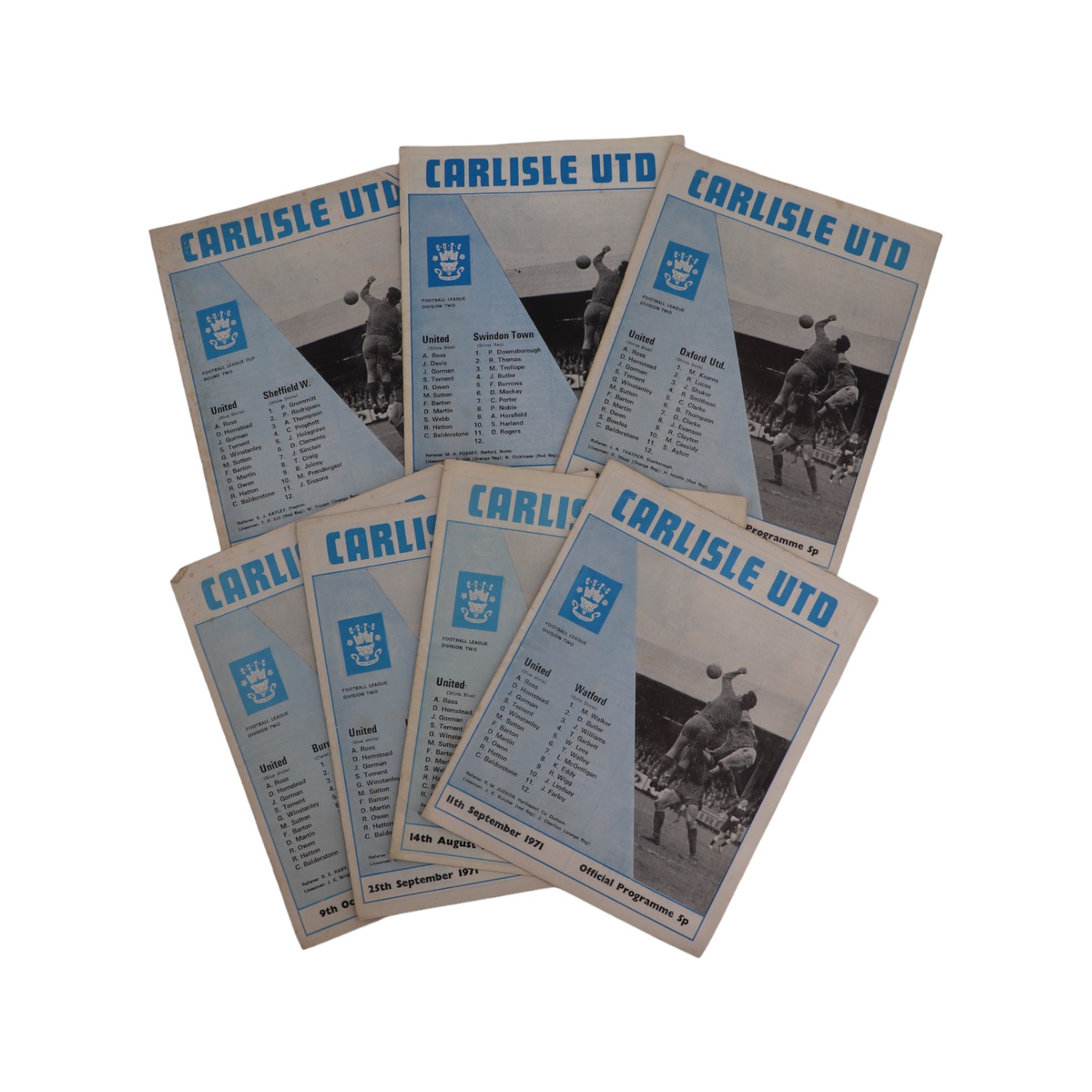 A collection of 1960s and 1970s Carlisle United Football Club matchday programmes, 1966/67-1979/80 - Image 3 of 12