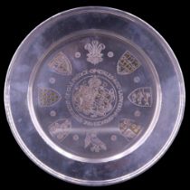 A 1981 marriage of the Prince of Wales and Lady Diana Spencer commemorative parcel-gilt silver