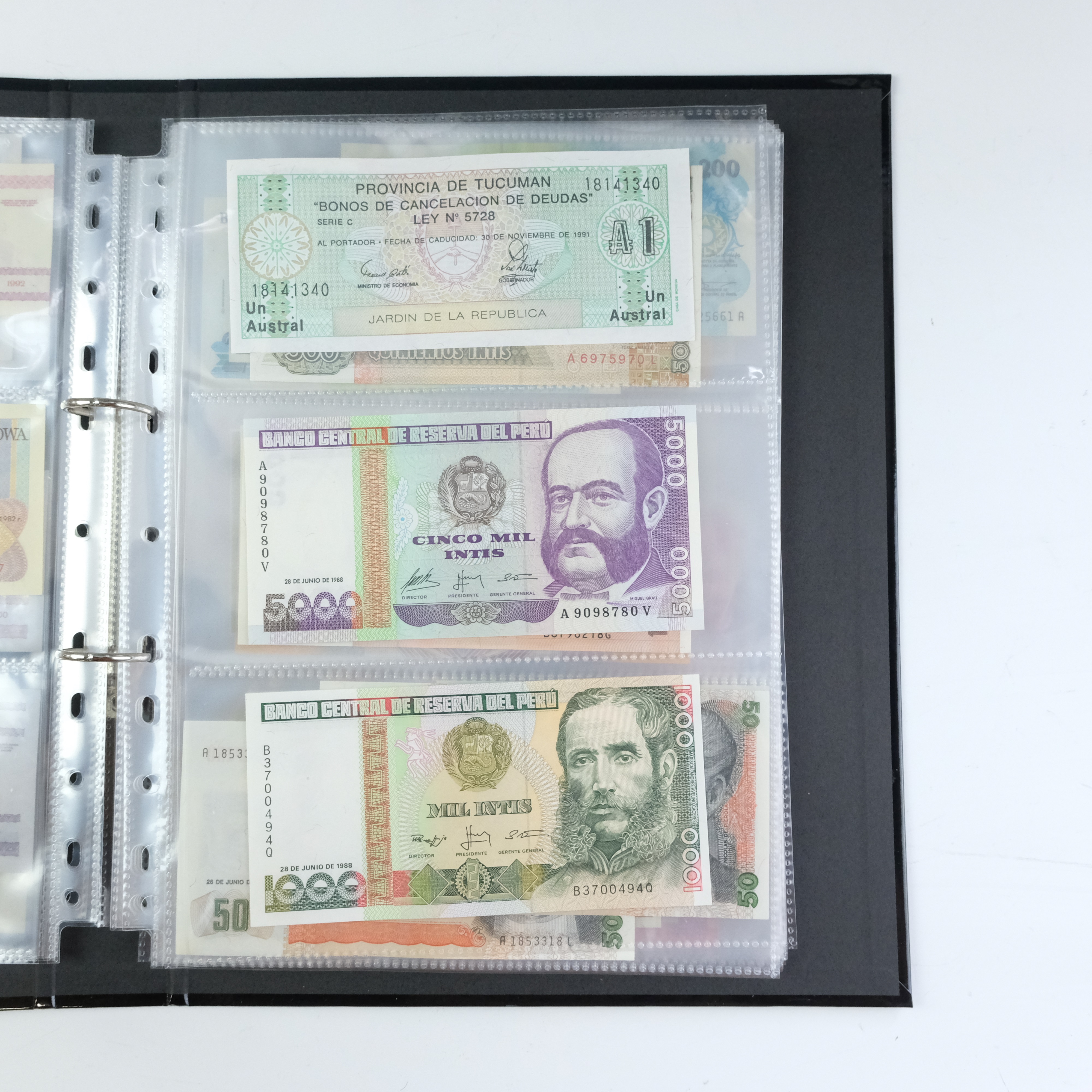 A well-presented album of world banknotes including Indonesia, Yugoslavia, Belarus, Peru, Brazil, - Image 8 of 30