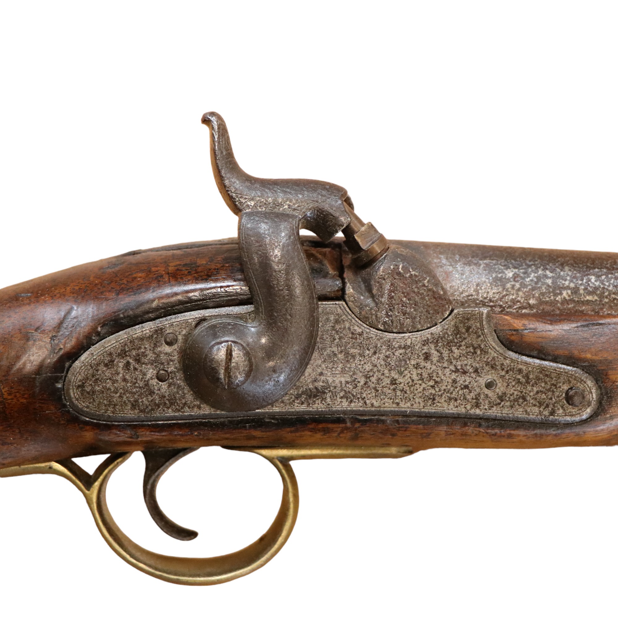 A Tower 1841 dated percussion carbine, having a 26-inch barrel with a Hanoverian bayonet catch - Image 4 of 6