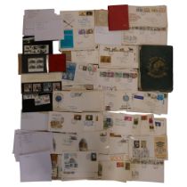 A collection of stamps including an album of largely 20th Century world stamps, Royal Mail mint