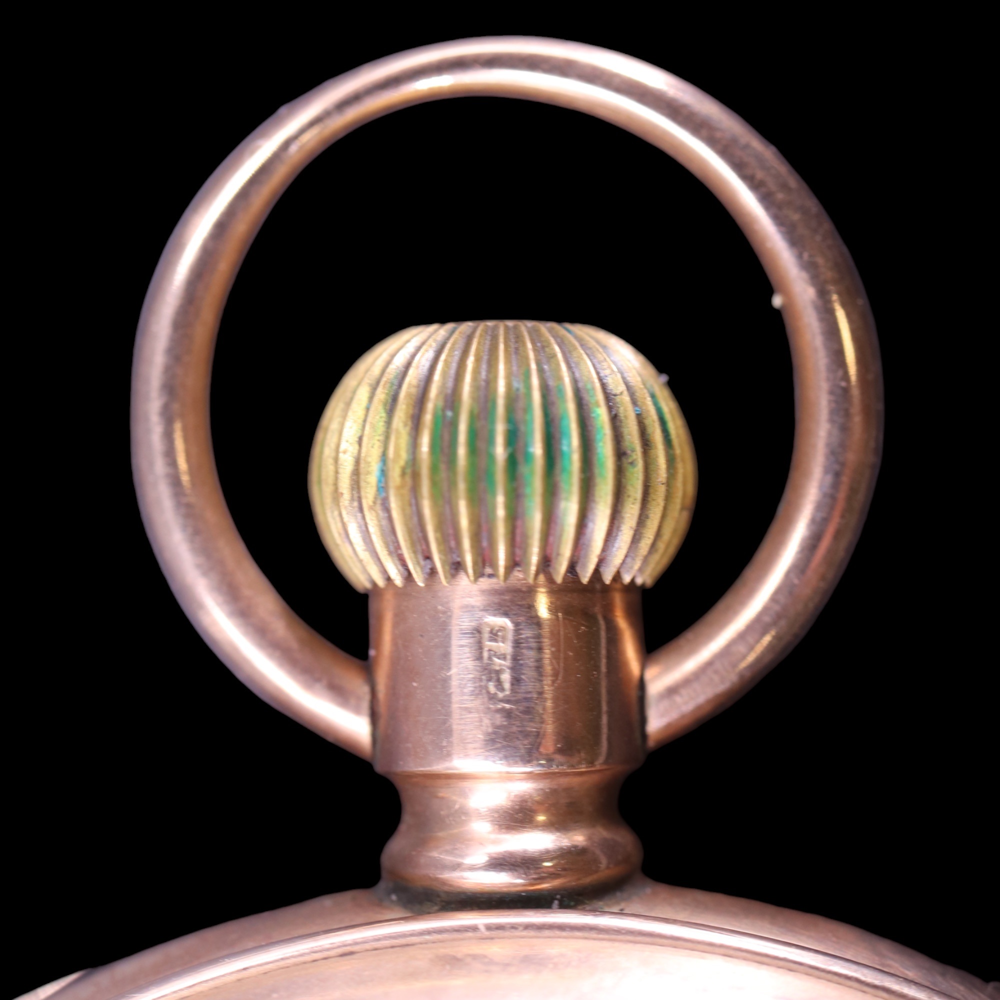 A 1920s Rolex 9 ct gold pocket watch, having a Rolex 15-jewel lever movement and enamel face with - Image 5 of 5