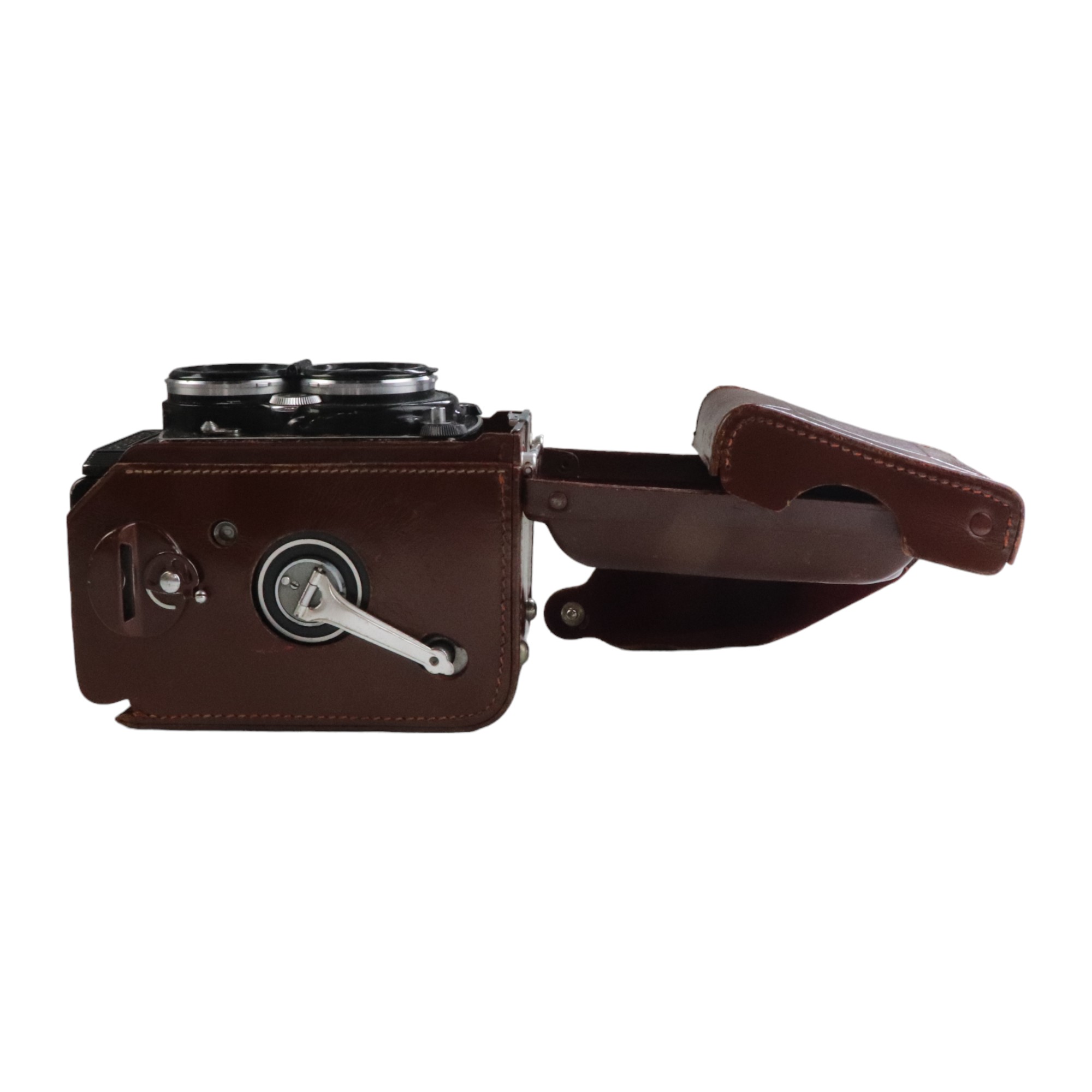 A Franke and Heidecke Rollieflex 3.5 dual-lens camera, having Schneider of Kreuznack Xenotar 1:2.8/ - Image 3 of 6