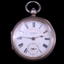 An early 20th Century 'The "Express" English Lever' silver pocket watch by J G Graves of