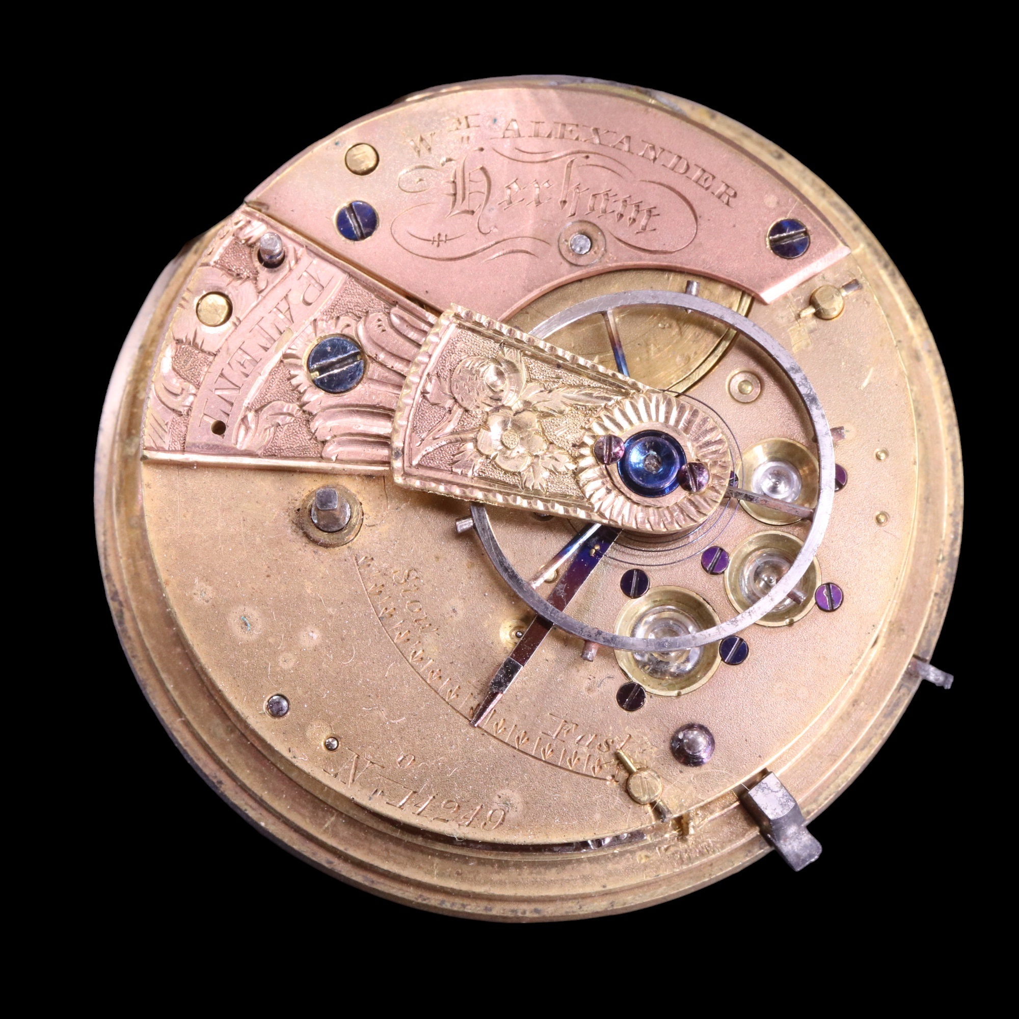 A Victorian silver pocket watch by William Alexander of Hexham, having a patent lever movement and - Image 5 of 6