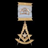 A 1950s 9 ct yellow metal Masonic No 52 Lodge (Grand Lodge of Scotland, Province of Banffshire)