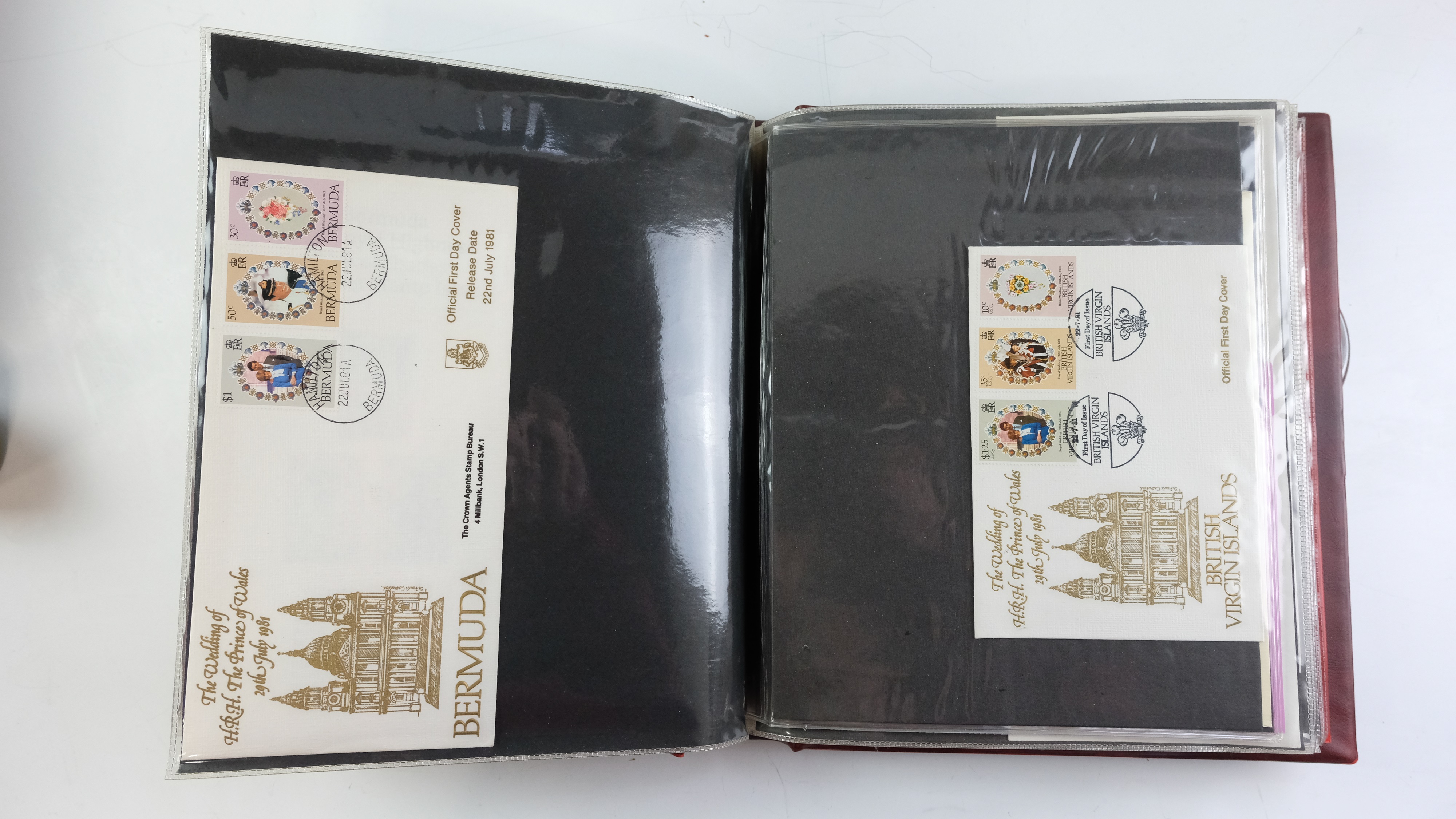 A large quantity of albums containing various world stamp covers including royal commemoratives, - Image 15 of 154