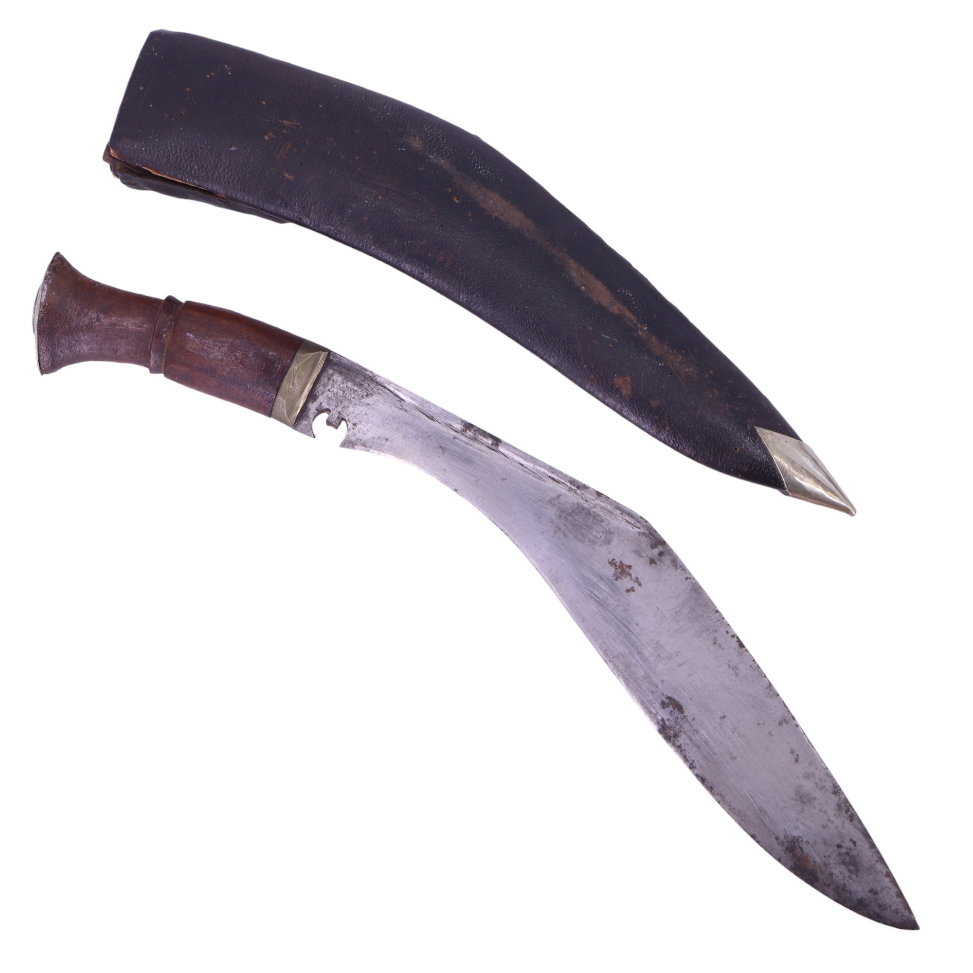 A Malayan kris knife, having a carved hardwood grip and straight blade with pamor decoration, in - Image 4 of 4
