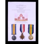 A 1914-15 Star, British War and Victory medals to 14729 Acting Corporal William Brockbanks, Border