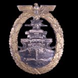 A German Third Reich High Seas Fleet War Badge, (a/f)