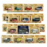 A quantity of boxed Lledo Models Of Days Gone diecast model cars, buses, vans, etc