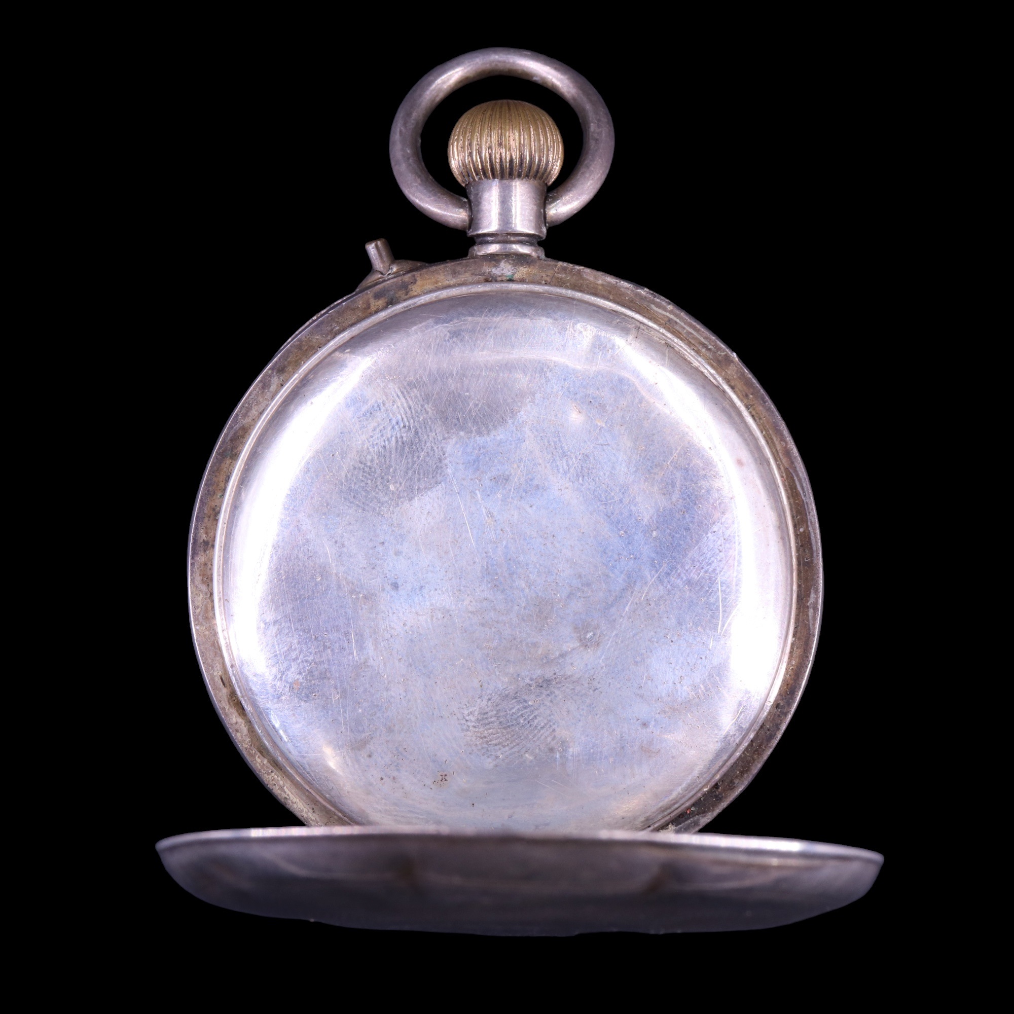 A late 19th Century Swiss silver open-faced pocket watch, having a crown-wound pin-set movement, - Image 3 of 6
