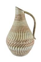 A mid-20th Century German Dumler Breiden studio pottery flower jug, sgraffito decorated and