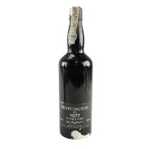 A bottle of Skeffington 1977 vintage Port wine, 75 cl