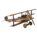 A high quality "Trench Art" large scale model of a Great War Imperial German Fokker Dreidecker, "