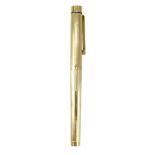 A vintage Scheaffer gold plated fountain pen, having a 585 14K nib and reeded case