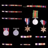 Second World War campaign medals and medal ribbon bars etc