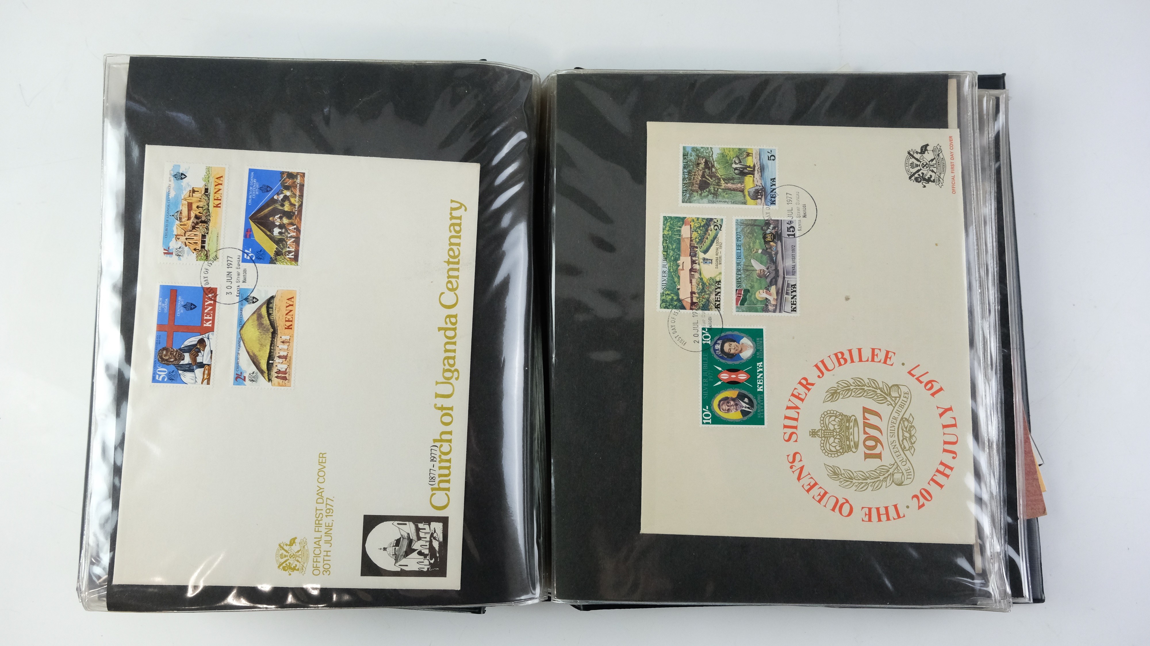 A large quantity of albums containing various world stamp covers including royal commemoratives, - Image 96 of 154