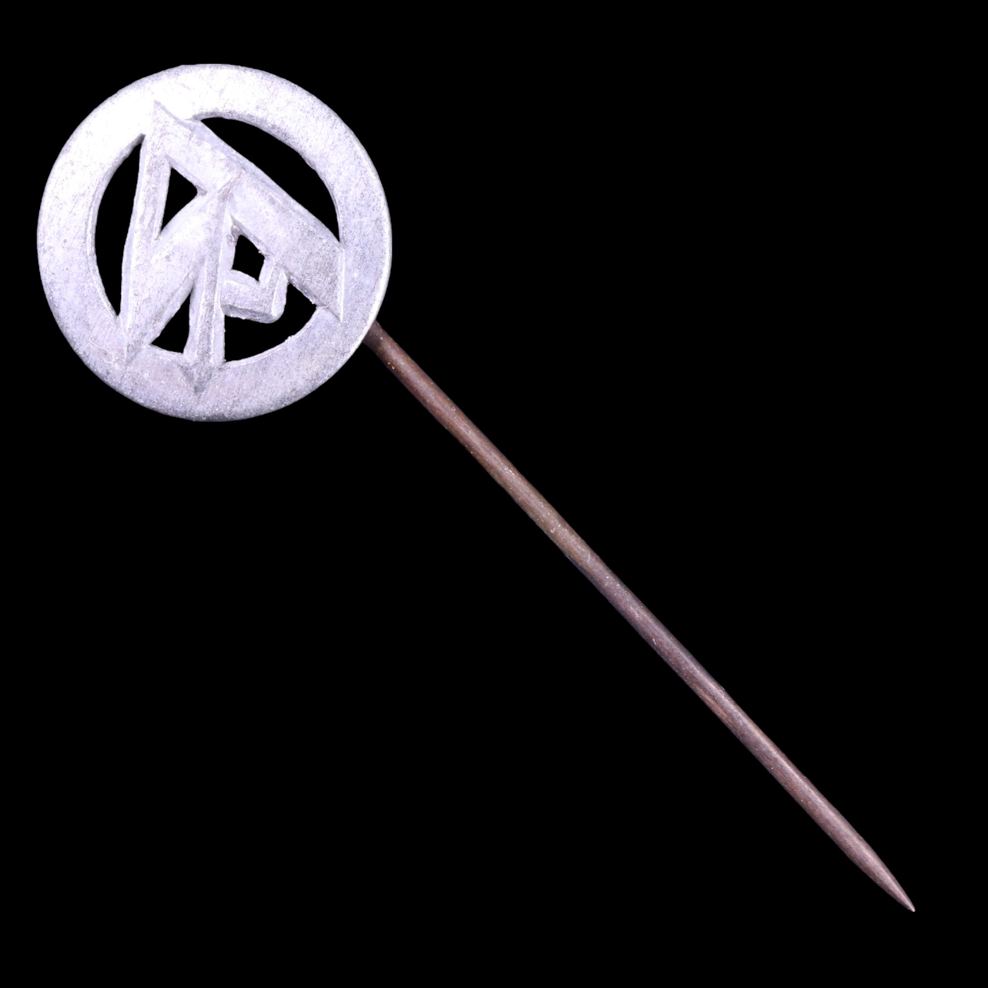 A German Third Reich SA stick pin, bearing manufacturer's code M1/17