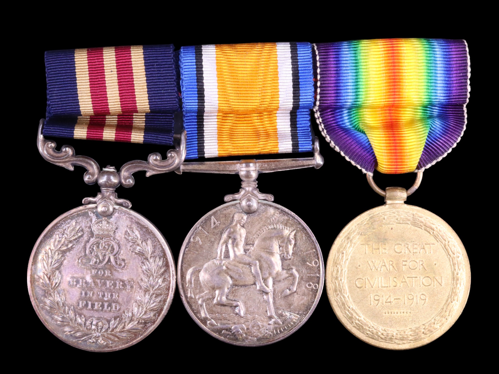 A Military Medal with British War and Victory Medals to DM2-206580 Pte Robert Armstrong, Army - Image 3 of 9
