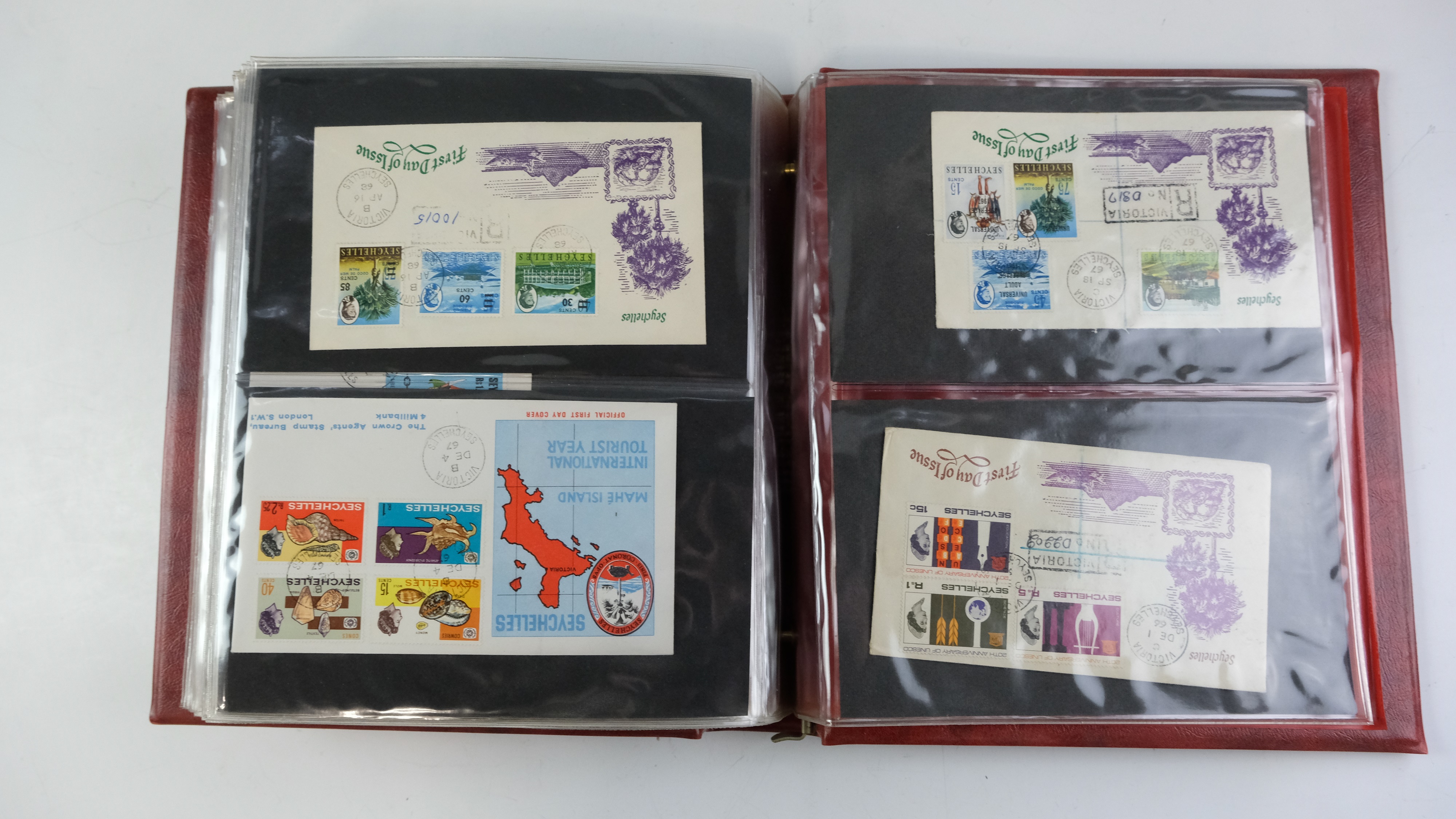 A large quantity of albums containing various world stamp covers including royal commemoratives, - Image 127 of 154
