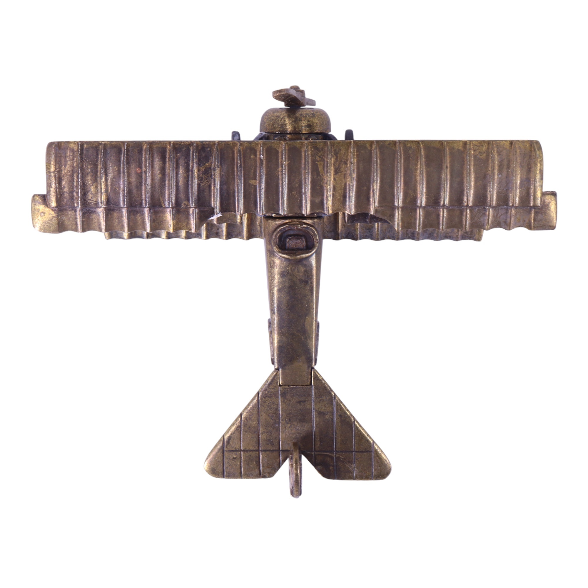 A cast metal model of a Great War German Dreidecker triplane by Ghedina, wingspan 19 cm - Image 6 of 6