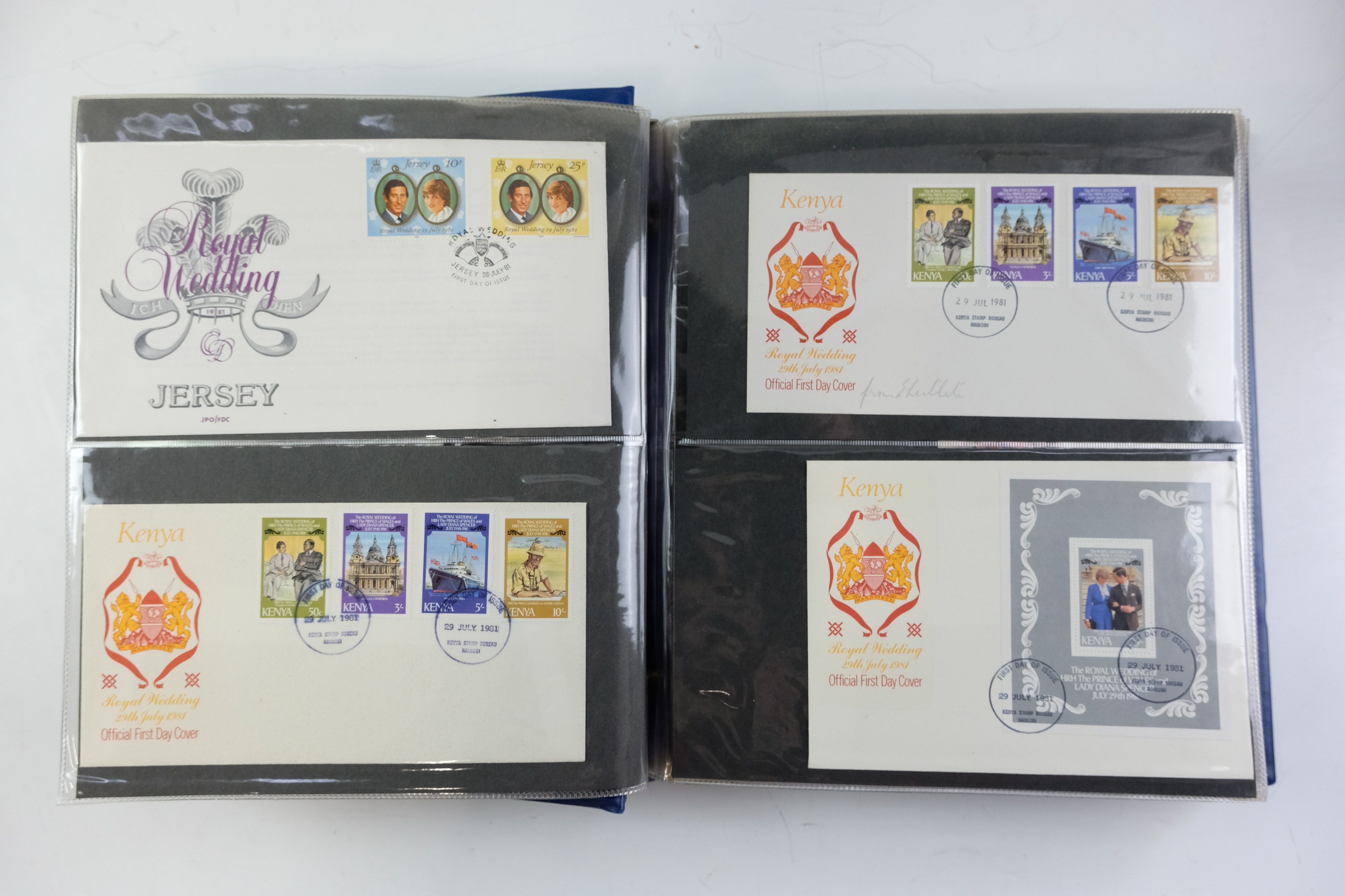 A large quantity of albums containing various world stamp covers including royal commemoratives, - Image 34 of 154