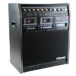 A 1980s JVC K-99 stereo double cassette and 8-track karaoke PA system, 61 cm x 52 cm x 30 cm